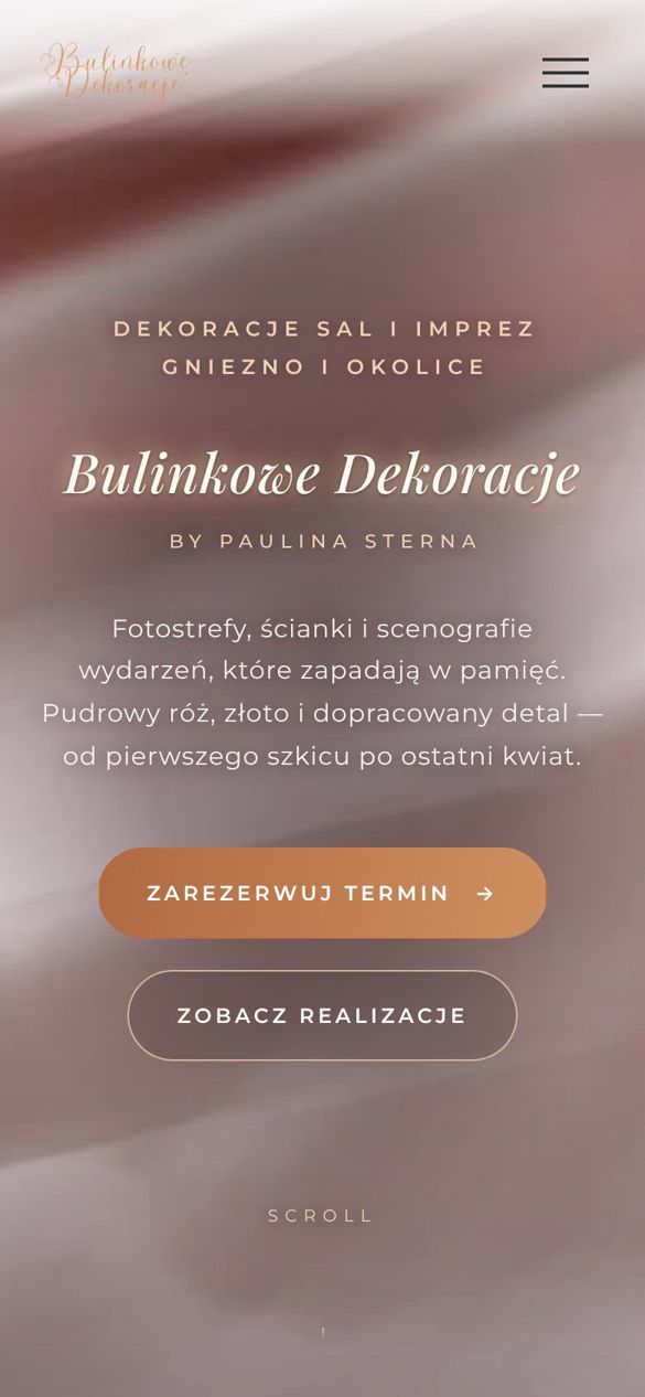 Strona główna bulinkowedekoracje.pl na telefonie