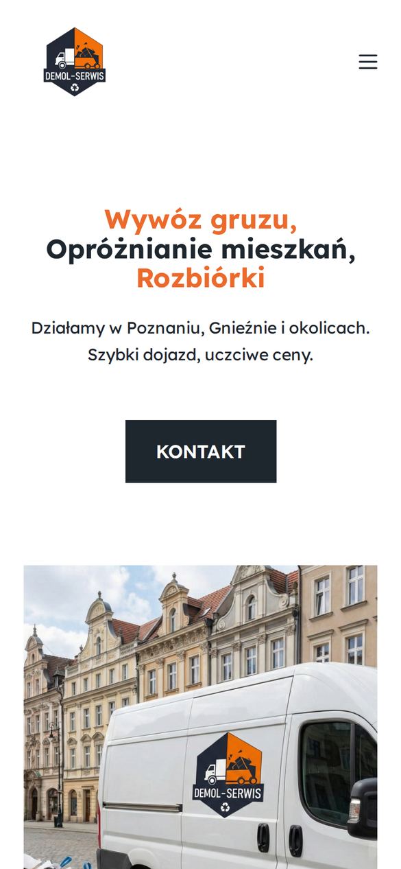 Strona główna demol-serwis.pl na telefonie