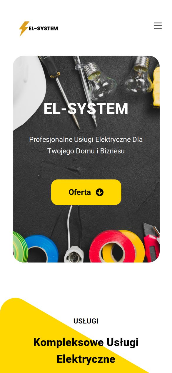 Strona główna el-system.biz.pl na telefonie