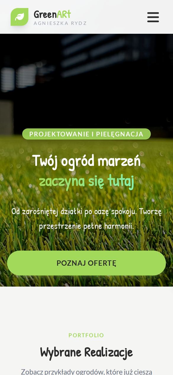 Strona główna greenart.biz.pl na telefonie