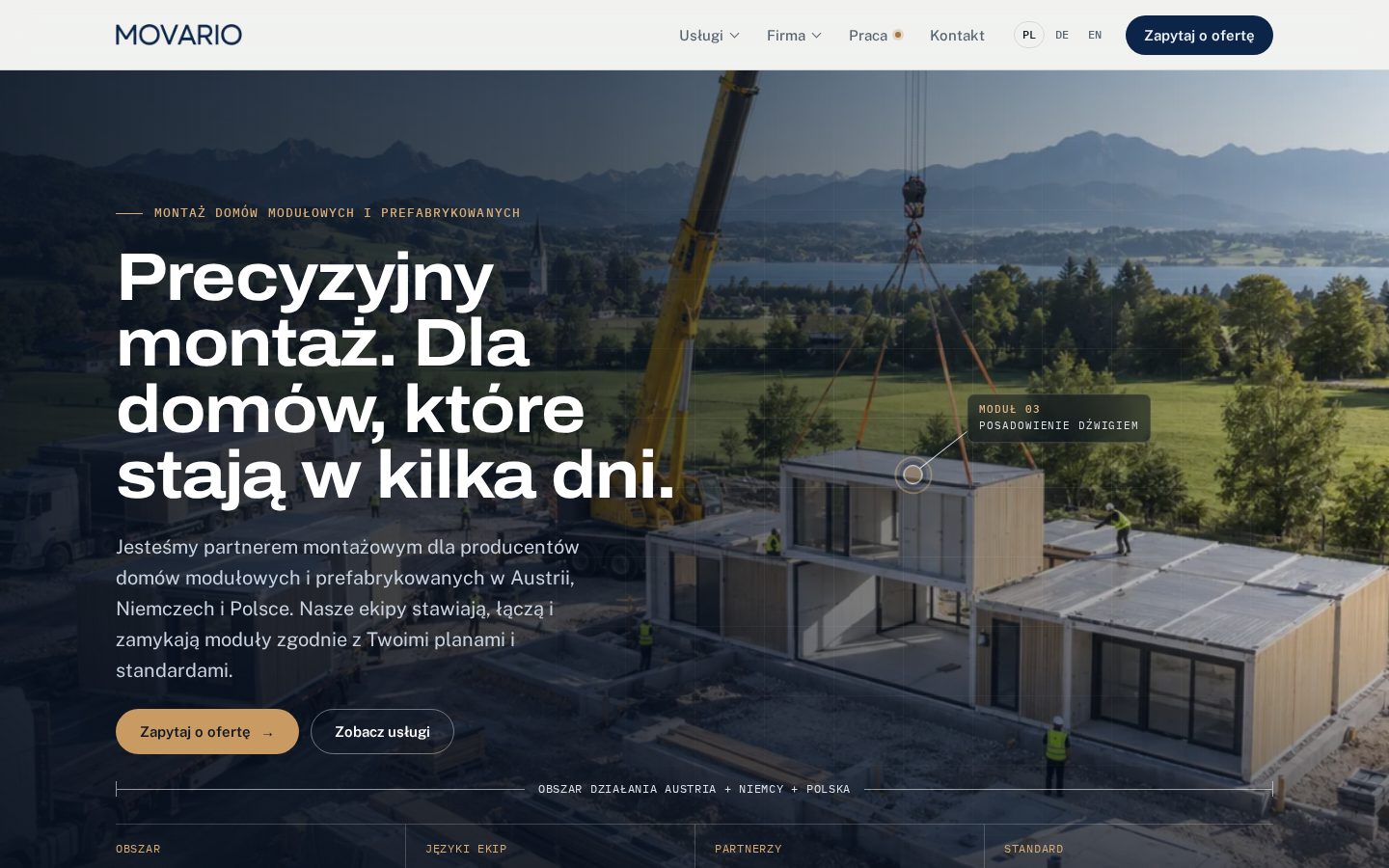 Strona główna movario.pl na komputerze